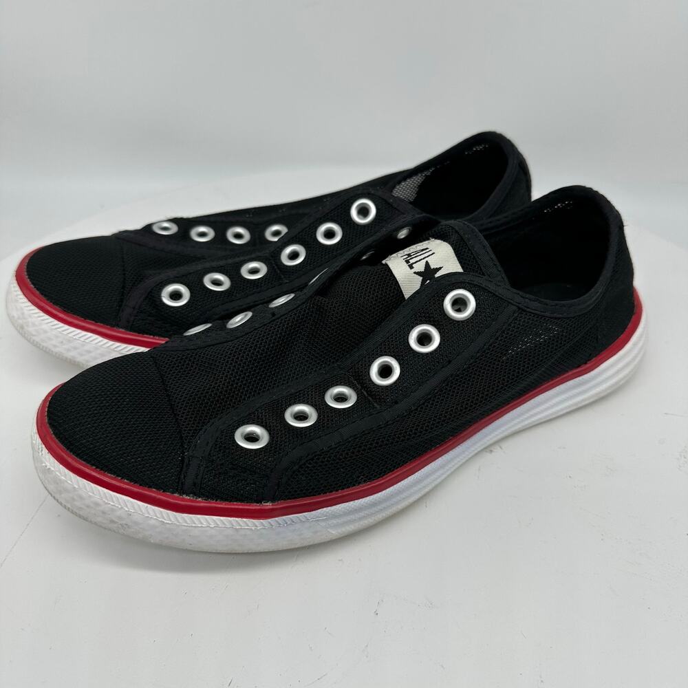 Converse All Star Black Mesh Low Cut Athletic Casual Sneaker Womens 7 Unisex